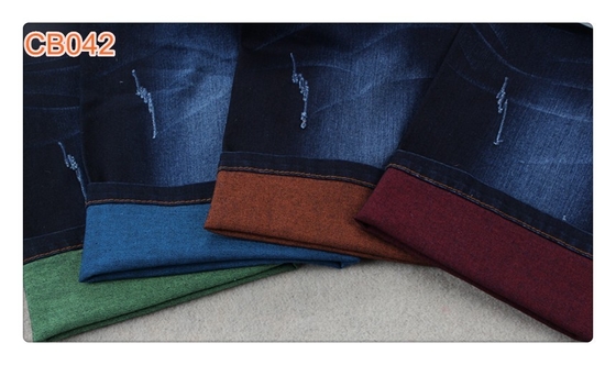 Jeans del tessuto del denim del filato per trama di colore dell'elastam del cotone per l'indumento