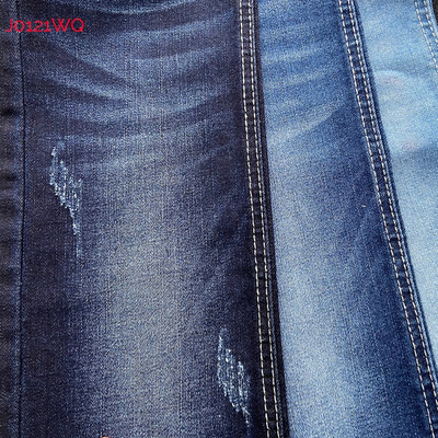 Tessuto fresco del denim di allungamento dei jeans delle donne con colore blu scuro del chiaro ringrosso del filo di ordito