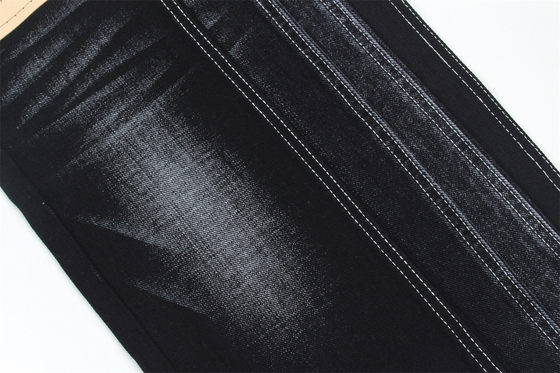 Tessuto denim in poliestere di cotone nero da 11,8 once per gonne e pantaloncini