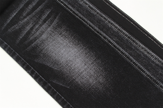 Tessuto denim in poliestere di cotone nero da 11,8 once per gonne e pantaloncini