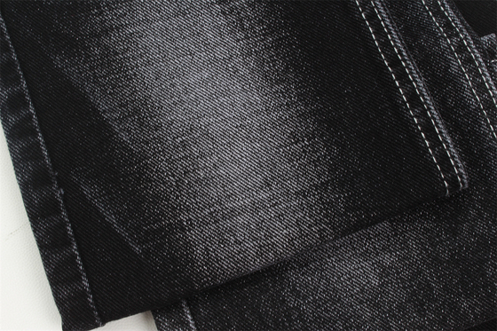 Tessuto denim in poliestere di cotone nero da 11,8 once per gonne e pantaloncini