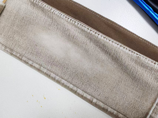 Tissu di denim leggero e colorato in khaki