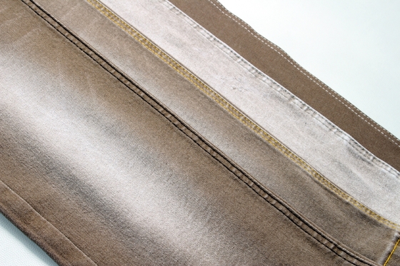 Tissu di denim leggero e colorato in khaki