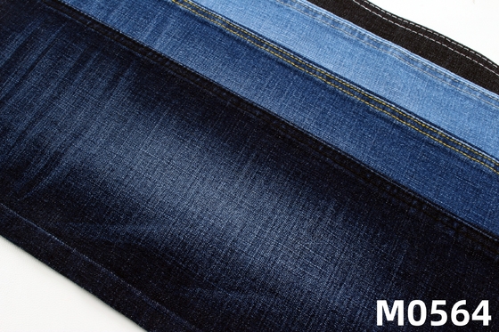 Tessuto di denim stretch in stile cross slub con denim tessuto blu scuro 62/63 in rotolo