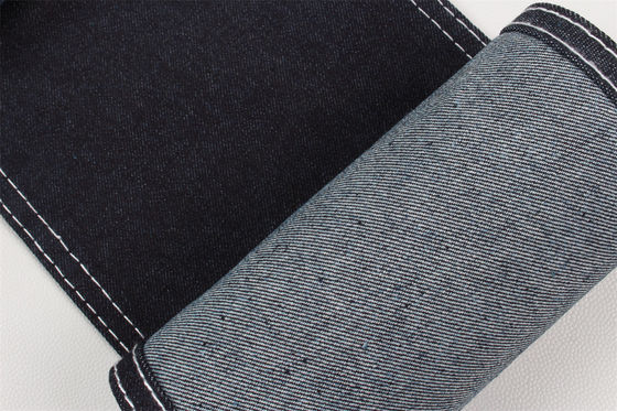 Prezzo buono Blu scuro Alto spandex cotone poliestere stretch jeans denim tessuto in linea