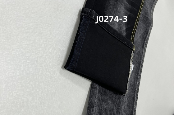 Al dettaglio 10 Oz Warp Slub High Stretch Black Backside Tessuto in denim per jeans