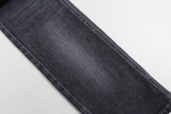 11.9 oz nero e nero retro crosshatch slub denim jeans tessuto