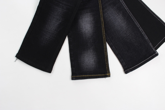 12 oz nero e nero retro crosshatch slub denim jeans tessuto