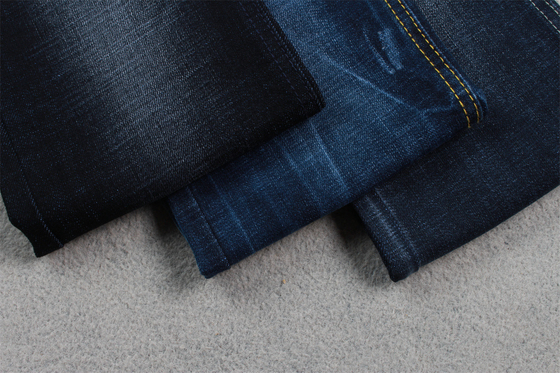 11 oz di stoffa blu di denim sul retro, con una crosshatch per jeans da uomo, colore blu nero di qualità.