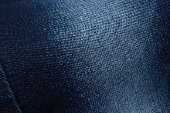 10.5 Oz Tessuto satinato denim per donne Jeans High Stretch Super blu scuro