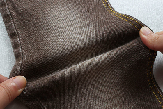 Super marrone Stretch denim tessuto per donne uomo jeans basso stretch prezzo competitivo dalla Cina Foshan City
