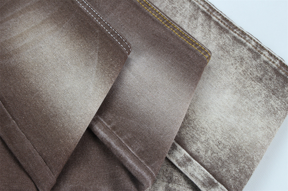 Super marrone Stretch denim tessuto per donne uomo jeans basso stretch prezzo competitivo dalla Cina Foshan City