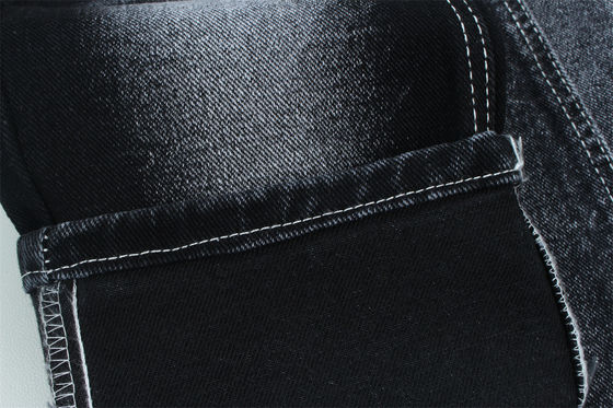 Prezzo buono 13.5 oz Low Stretch Heavy Denim Fabric For Man Work Indossare jeans nero sul retro in linea