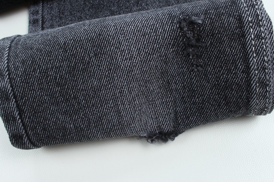 10.5 oz 100% cotone nero e nero retro rigido jeans tessuto