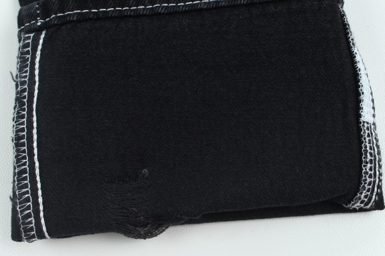10.5 oz 100% cotone nero e nero retro rigido jeans tessuto
