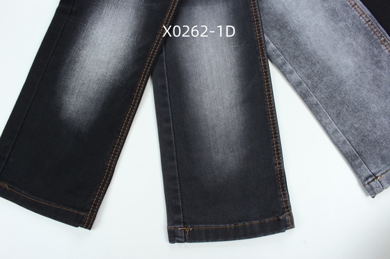 9.6 Oz Nero Stretch alto satinato tessuto denim per jeans