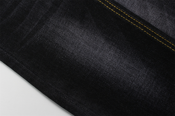 11 Oz Warp Slub Black Denim Fabric For Man Jeans High Stretch India Mercato Stile Vendita Calda
