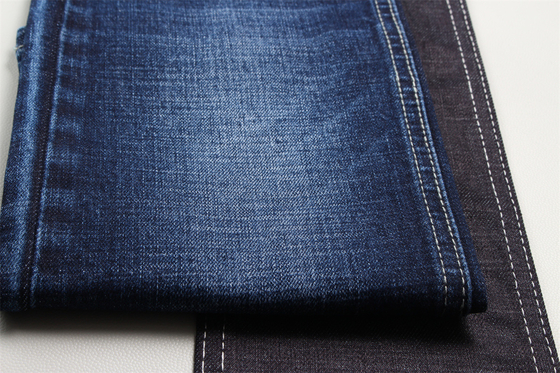 11.8 Oz Cross Slub Cotton Mixed Spandex Blu Denim Fabric For Man Jeans Stretch India Market Style Desizing Fleecing