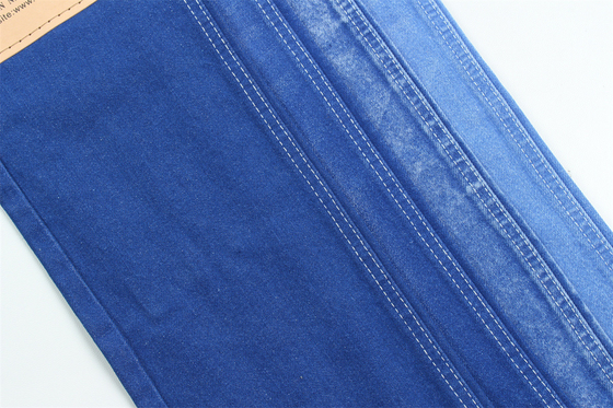 Vibrante e unico colore blu tessuto denim rigido 100% cotone larghezza completa 180cm