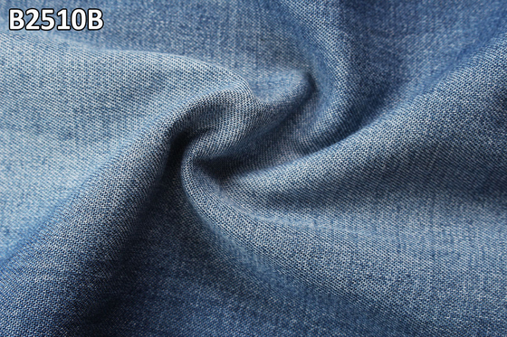 Maglietta stoffa denim 5oz Mani morbide Sentite buona qualità rigida 100% cotone