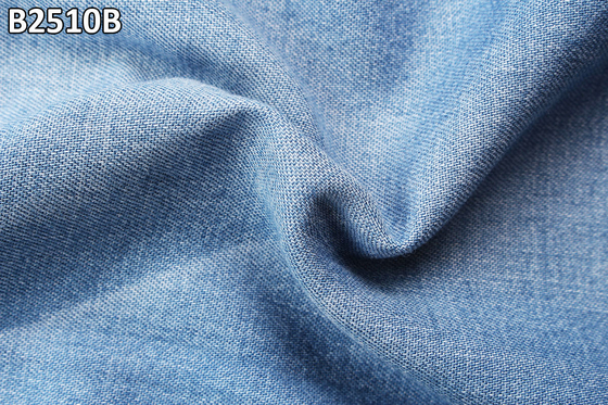 Maglietta stoffa denim 5oz Mani morbide Sentite buona qualità rigida 100% cotone