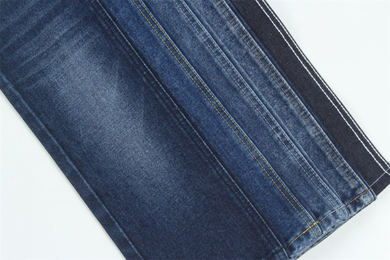 Tissu denim di colore blu rigido 100% cotone filato riciclato per il lavoro Jean Cloth