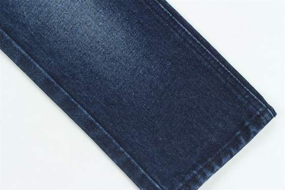 Tissu denim di colore blu rigido 100% cotone filato riciclato per il lavoro Jean Cloth