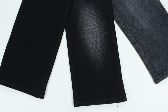 11.2 oz nero e nero sul retro crosshatch tessuto di denim