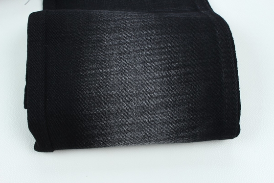 11.2 oz nero e nero sul retro crosshatch tessuto di denim