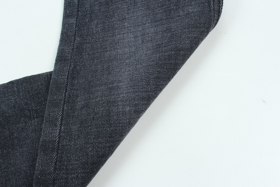 11.2 oz nero e nero sul retro crosshatch tessuto di denim