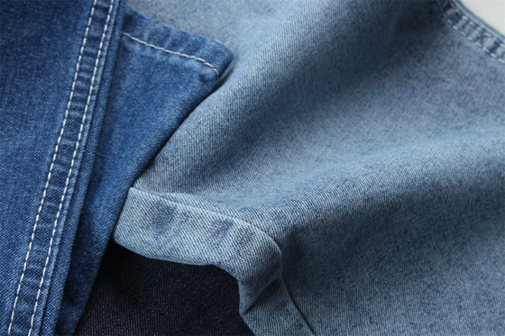 Tendenza della moda riciclo cotone stoffa denim 100% riciclo cotone 7 oz Eco-friendly