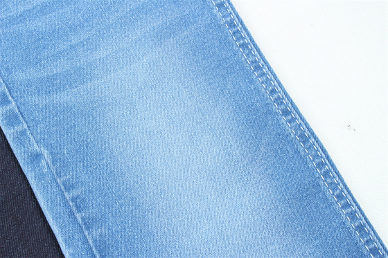 10.5 Oz Super Stretch Stoffa di denim per donne estive Jeans Poliestere di cotone Rayon Spandex con Warp Slub Alto Stretch