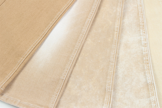 Colore khaki tessuto di denim a stretta alta per jeans da donna