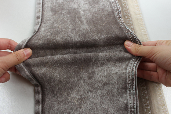 Color marrone 10 una volta alta estensione tessuto di denim per jeans da donna
