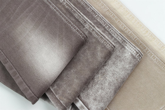 Color marrone 10 una volta alta estensione tessuto di denim per jeans da donna