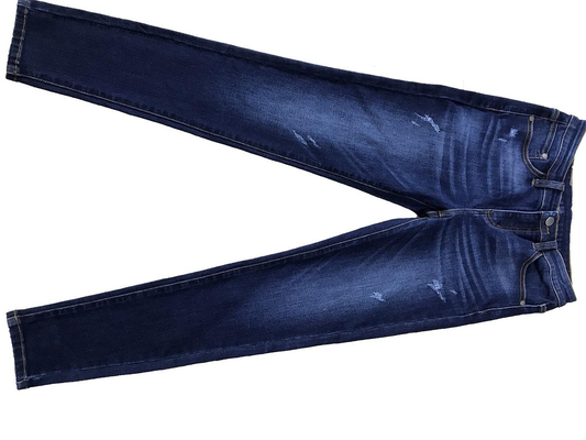 Indigo Blu Tessuto di denim a stretta alta per jeans