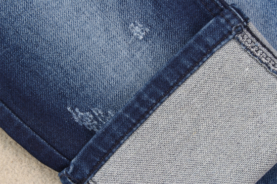 Falsamente a maglia di cotone poliestere rayon spandex Terry denim tessuto per jeans