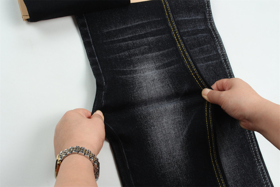 Nero Nero Poliestere di cotone rayon spandex tessuto denim per jeans