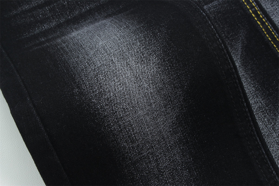 Nero Nero Poliestere di cotone rayon spandex tessuto denim per jeans