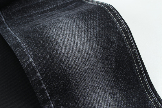 Nero Nero Poliestere di cotone rayon spandex tessuto denim per jeans