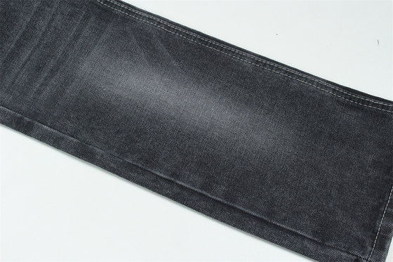 11.5oz tessuto denim rigido 56%C 44%P nero e nero sul retro per il marchio stile jeans ragazzo stile amico manovra morbida