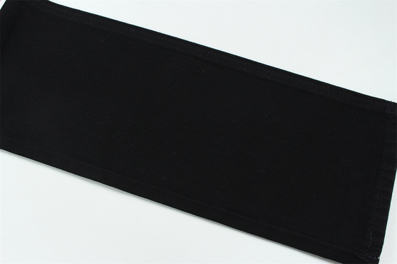 11 oz di stoffa denim rigida 56% C 44% P nero e nero retro piena larghezza 180 cm