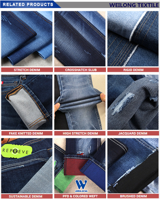 Popolare 9 Oz di cotone poliestere stoffa denim Jean Stoffa tessile