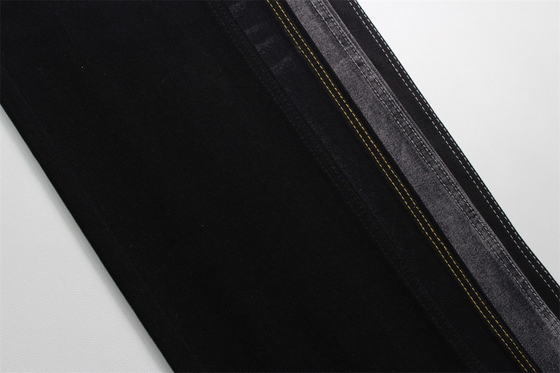 190cm 12oz nero nero cotone poliestere rigido tessuto denim per jeans
