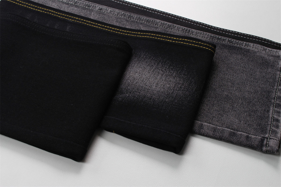 190cm 12oz nero nero cotone poliestere rigido tessuto denim per jeans