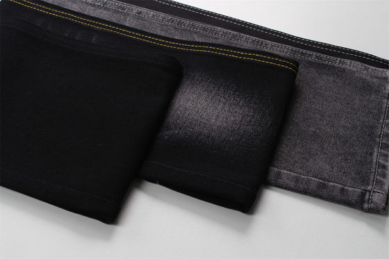 Prezzo buono 190cm 12oz nero nero cotone poliestere rigido tessuto denim per jeans in linea