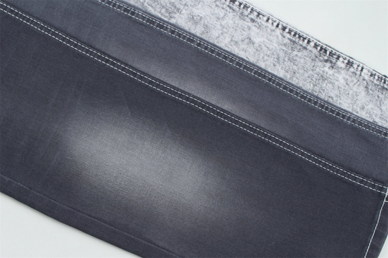 Colore grigio scuro Stretch Slub Tessuto denim per jeans