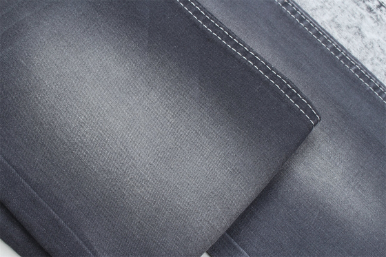 Colore grigio scuro Stretch Slub Tessuto denim per jeans