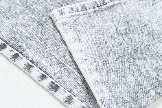 Colore grigio scuro Stretch Slub Tessuto denim per jeans