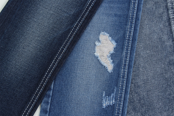 12.1 Oz Fate una recinzione a mano destra 3x1 con una ricca consistenza superficiale cotone poliestere spandex jeans tessili TR tessuti denim